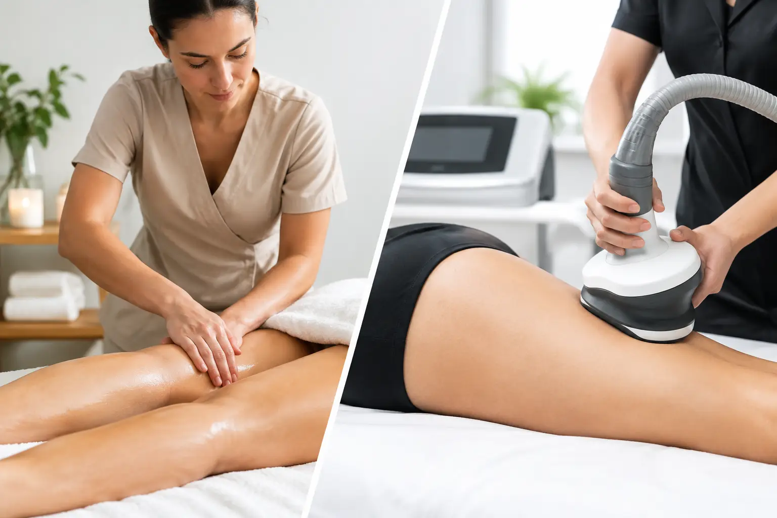 Manual Lymphatic Massage vs Machine Sculpting